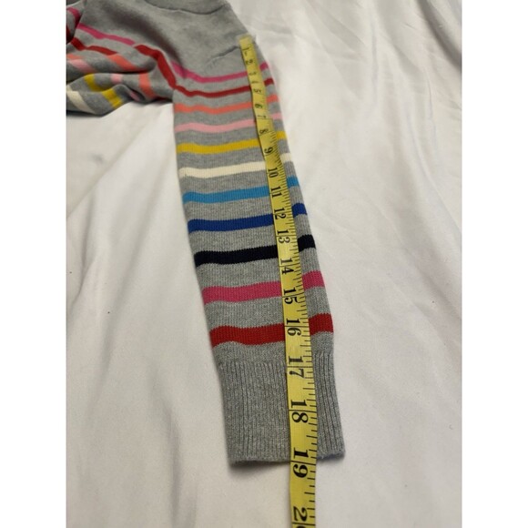 GAP Kids Girls Crazy Striped Heather Gray Long Sleeve Sweater Dress Sz (8-9) - Picture 8 of 9